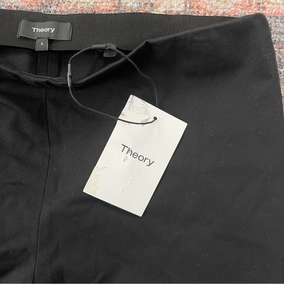Women’s Theory Black Twill Skinny Legging Cropped Ankle Pant - Picture 8 of 11